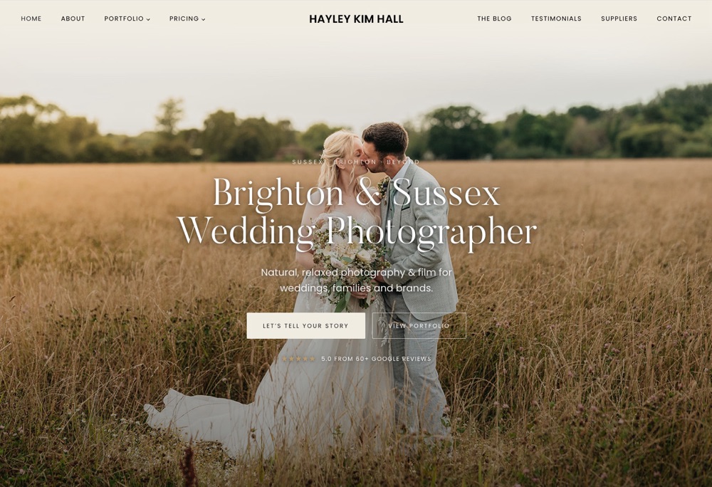Screenshot of hayleykimhallphotography.com